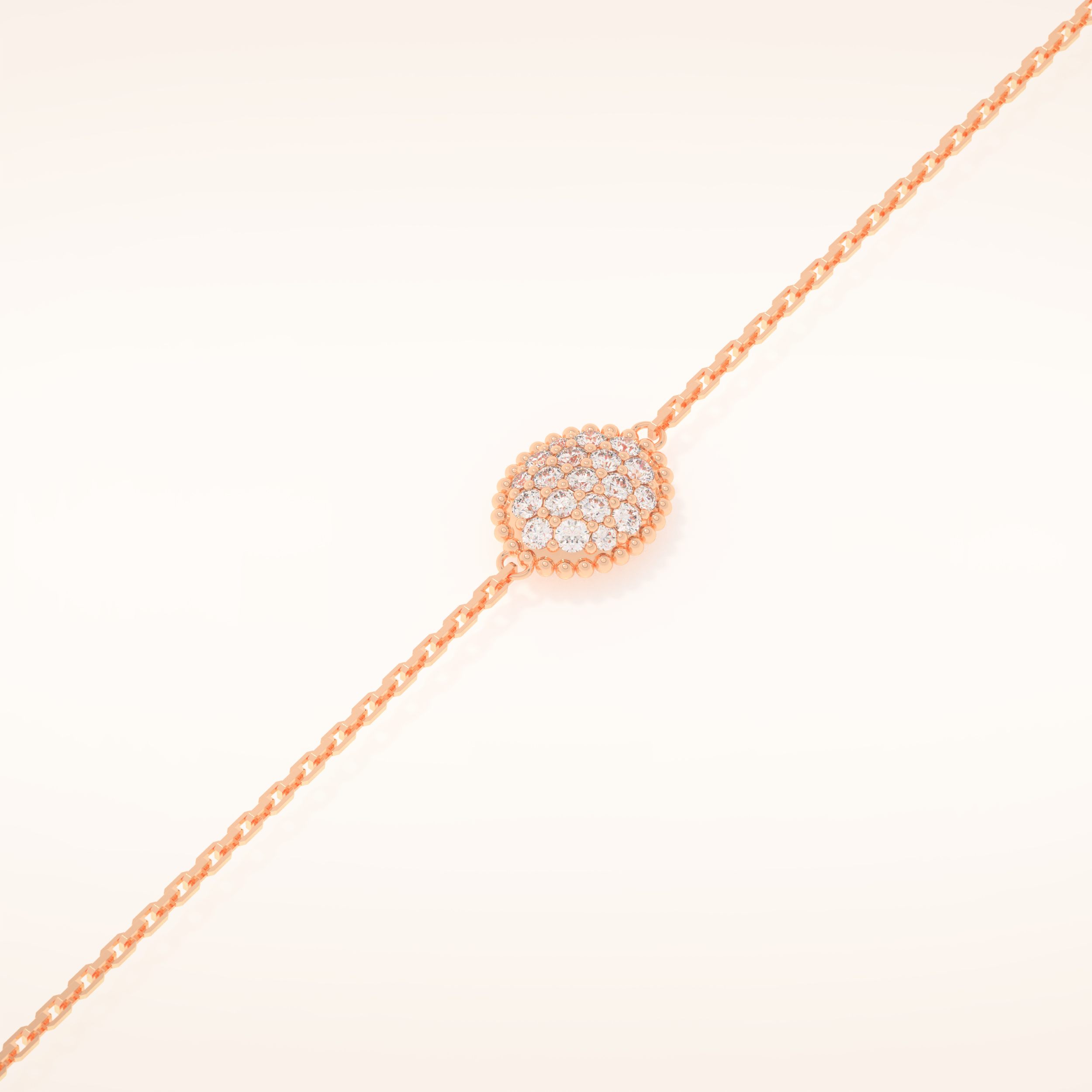 0.53 TCW Round Moissanite Clover Bracelet