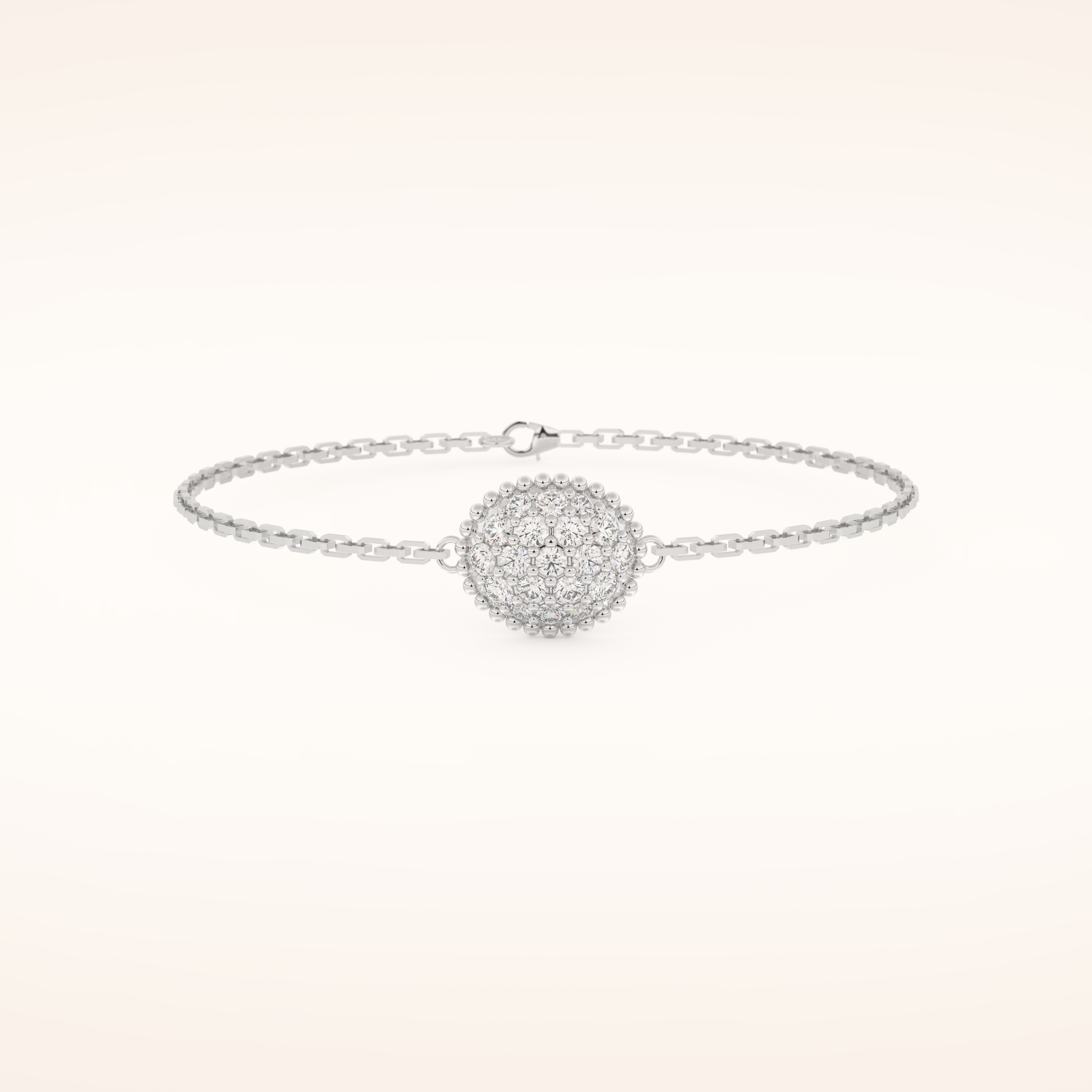 0.53 TCW Round Moissanite Clover Bracelet
