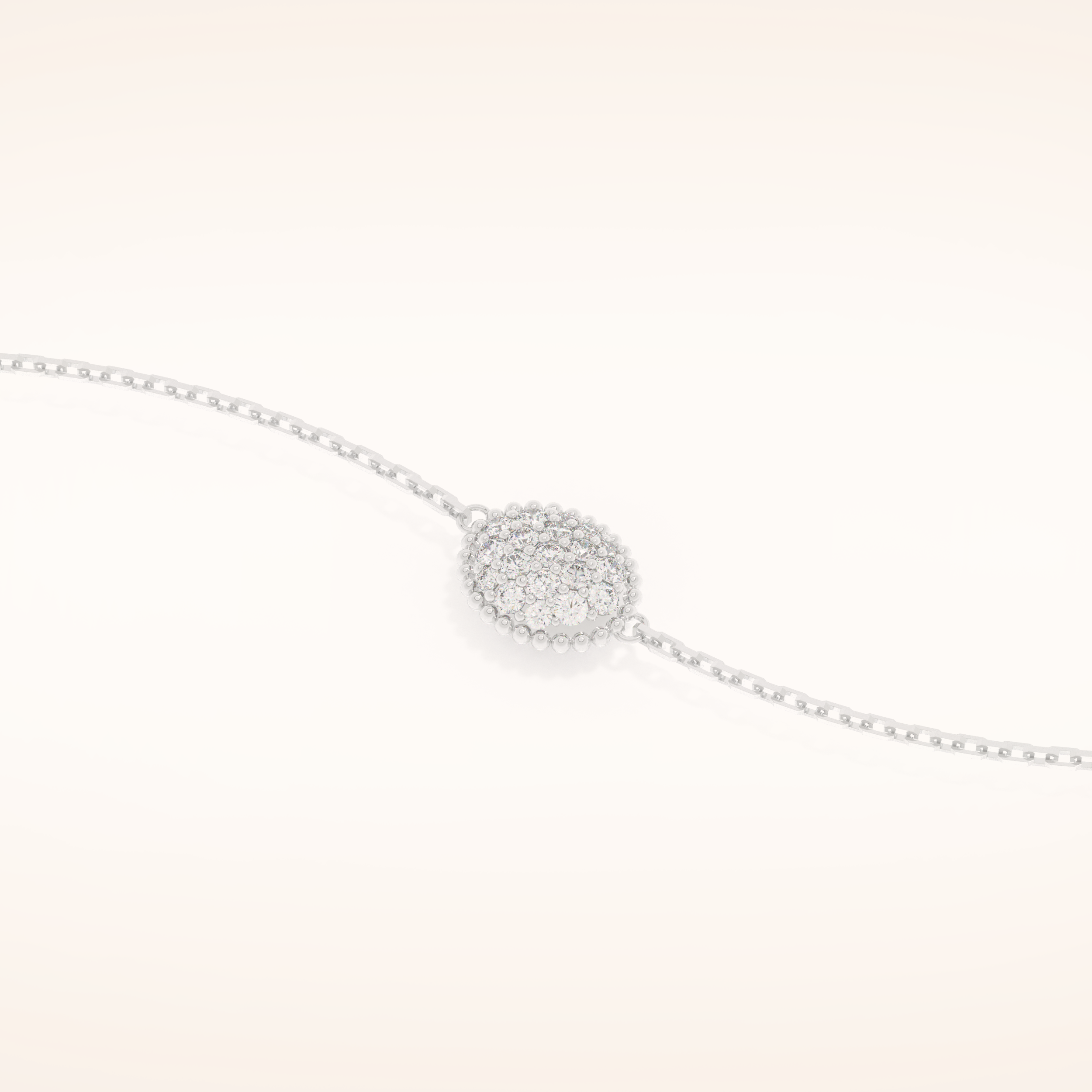 0.53 TCW Round Moissanite Clover Bracelet