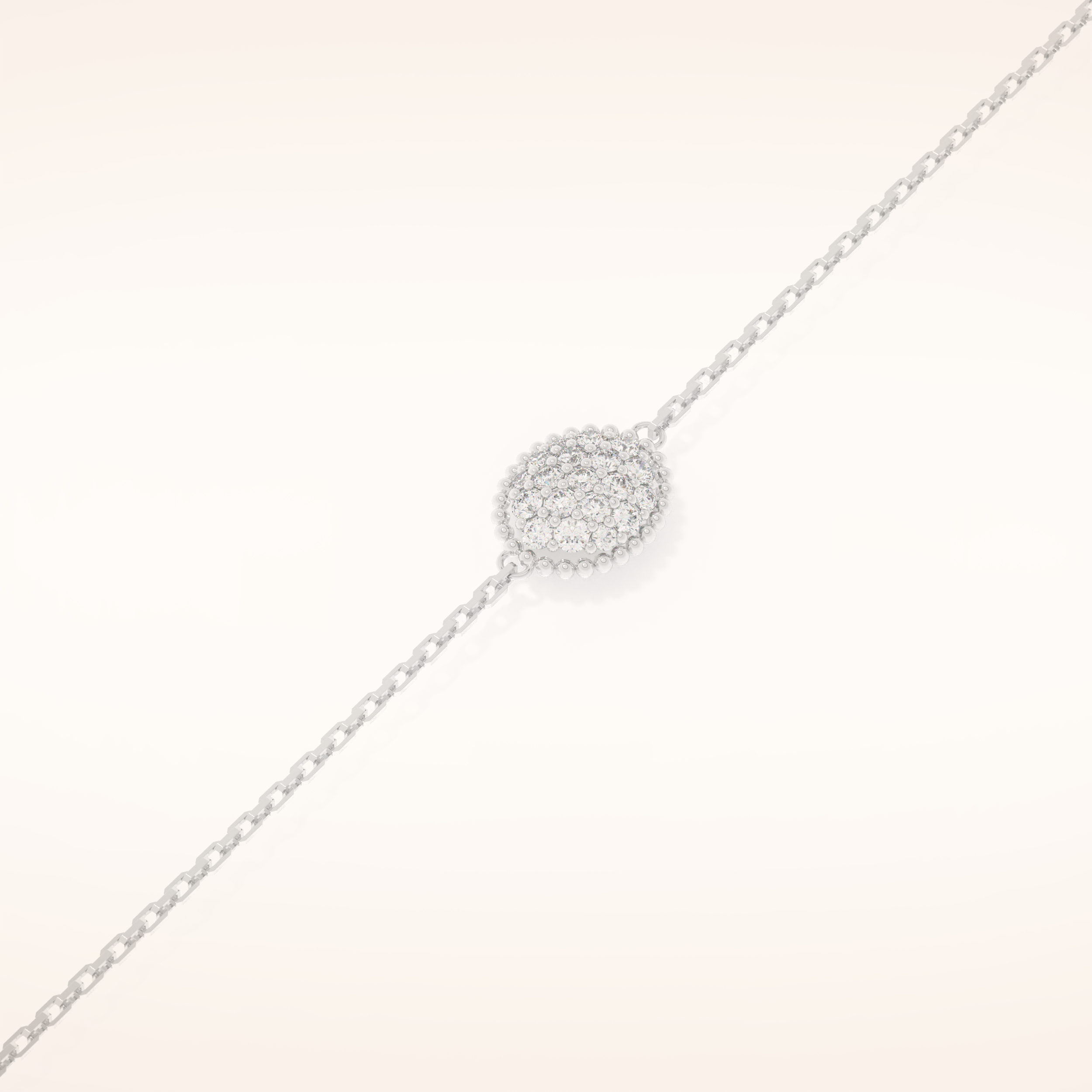 0.53 TCW Round Moissanite Clover Bracelet