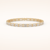 8.38 TCW Emerald Moissanite Tennis Bracelet