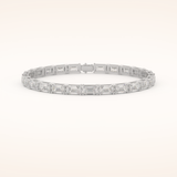 8.38 TCW Emerald Moissanite Tennis Bracelet