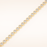 6.21 TCW Round Moissanite Bezel Tennis Bracelet