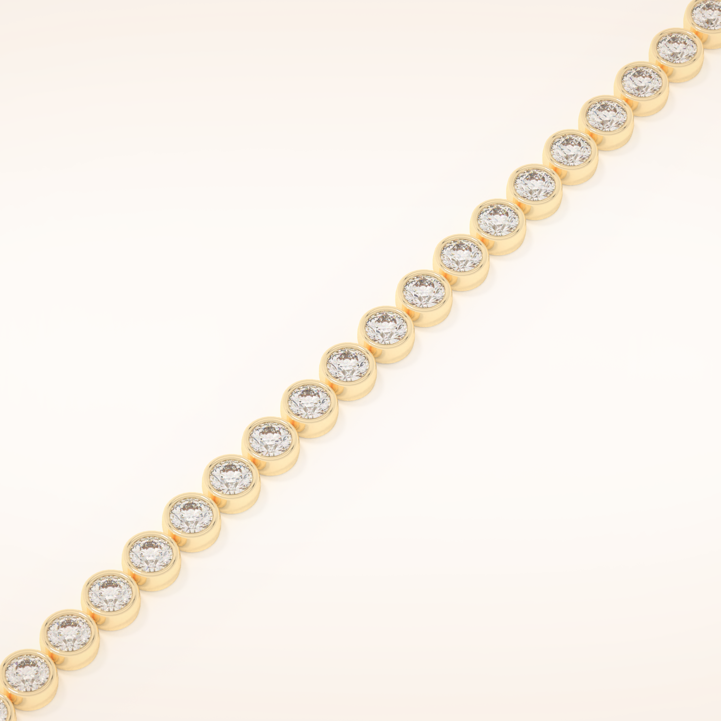 6.21 TCW Round Moissanite Bezel Tennis Bracelet