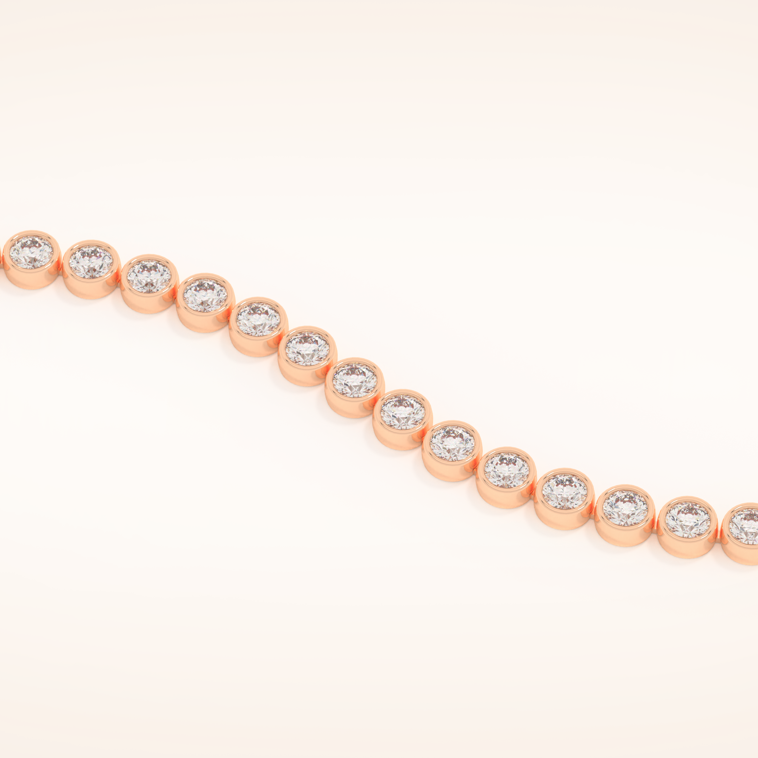 6.21 TCW Round Moissanite Bezel Tennis Bracelet