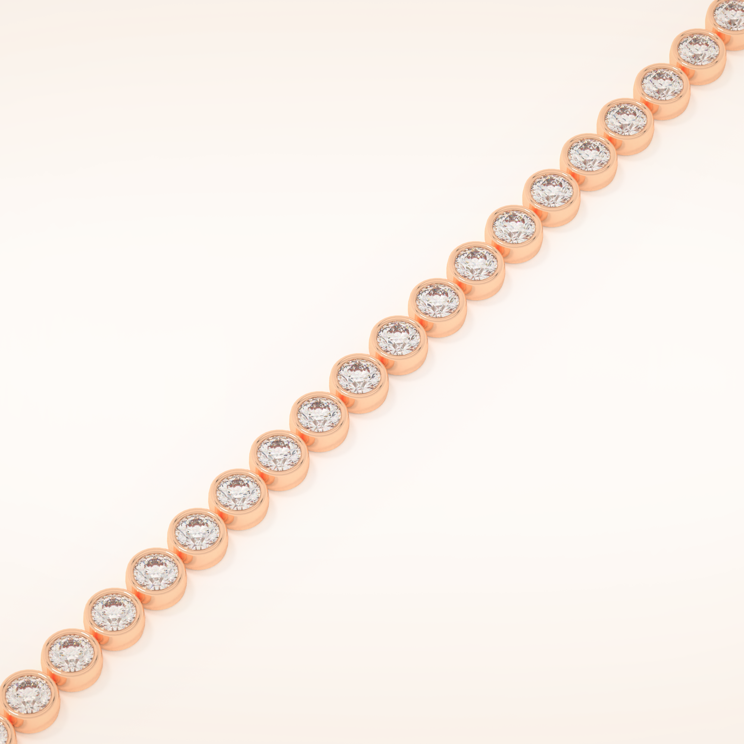 6.21 TCW Round Moissanite Bezel Tennis Bracelet