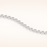 6.21 TCW Round Moissanite Bezel Tennis Bracelet