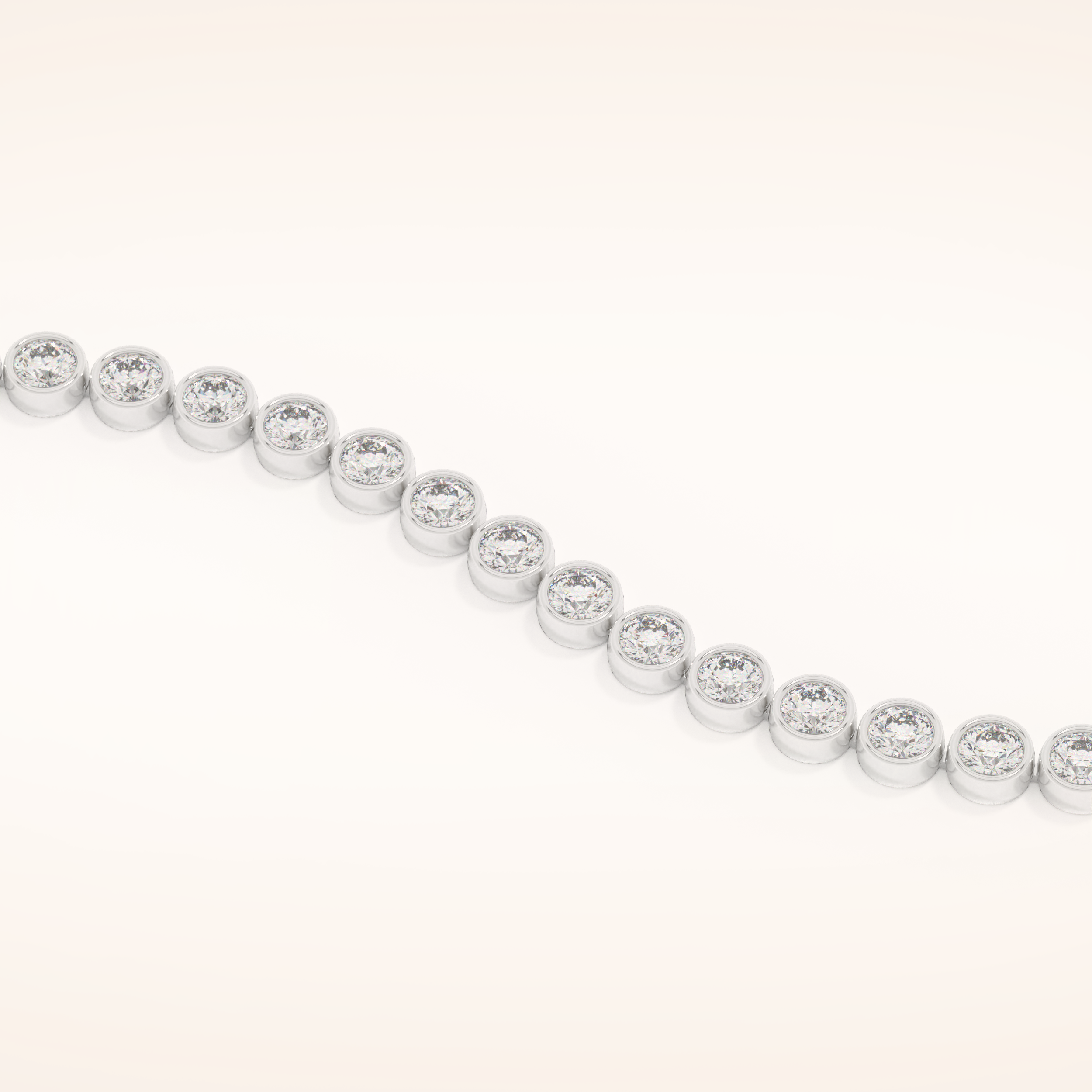 6.21 TCW Round Moissanite Bezel Tennis Bracelet