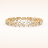 7.32 TCW Princess and Marquise Moissanite Tennis Bracelet
