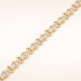 7.32 TCW Princess and Marquise Moissanite Tennis Bracelet
