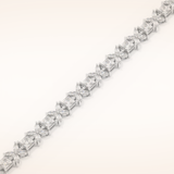 7.32 TCW Princess and Marquise Moissanite Tennis Bracelet
