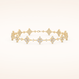 1.89 TCW Round Moissanite Clover Bracelet