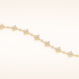 1.89 TCW Round Moissanite Clover Bracelet