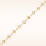 1.89 TCW Round Moissanite Clover Bracelet