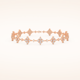 1.89 TCW Round Moissanite Clover Bracelet