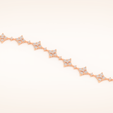 1.89 TCW Round Moissanite Clover Bracelet