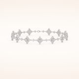 1.89 TCW Round Moissanite Clover Bracelet