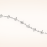 1.89 TCW Round Moissanite Clover Bracelet