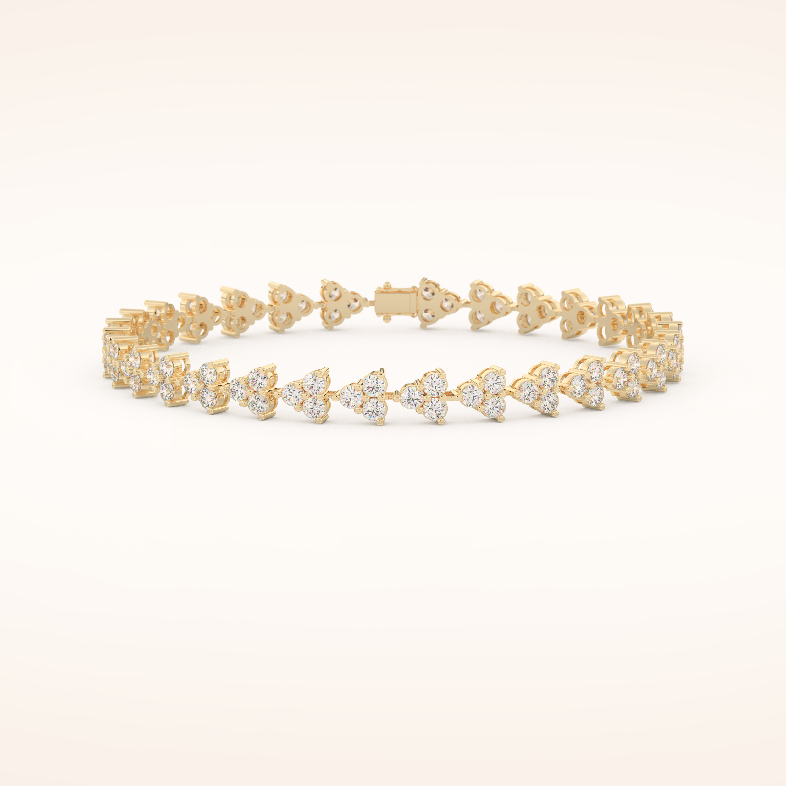2.69 TCW Round Moissanite Tennis Bracelet
