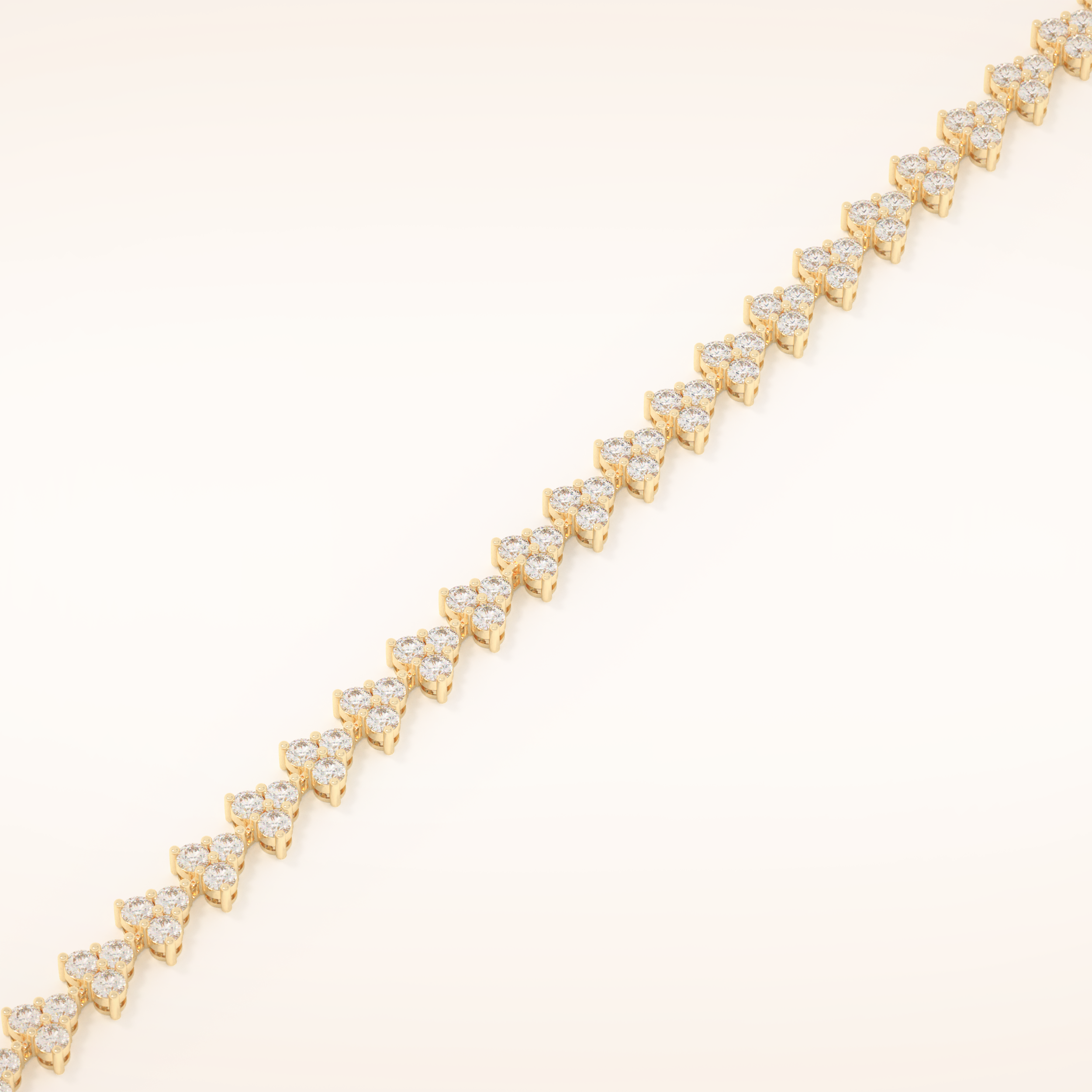 2.69 TCW Round Moissanite Tennis Bracelet