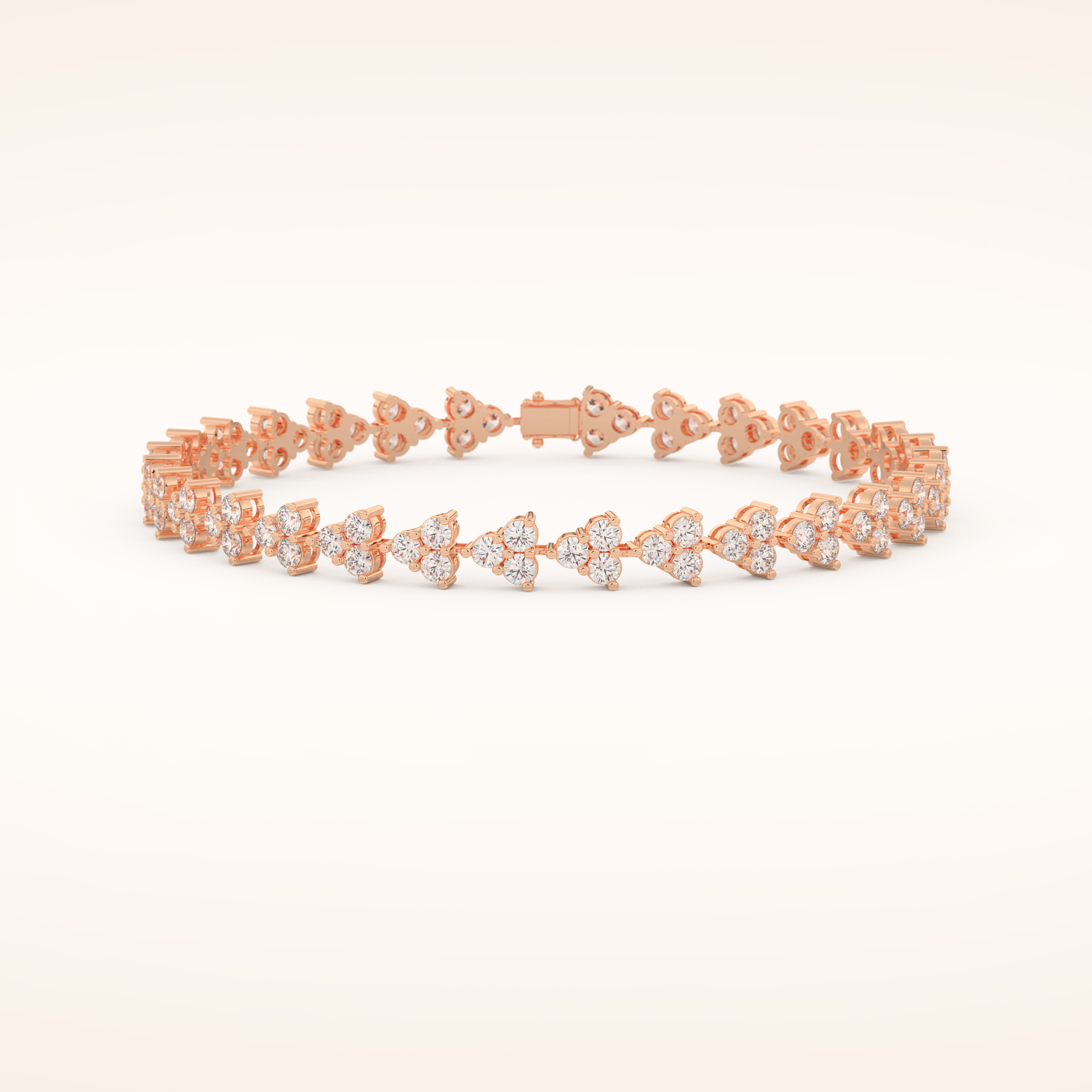 2.69 TCW Round Moissanite Tennis Bracelet