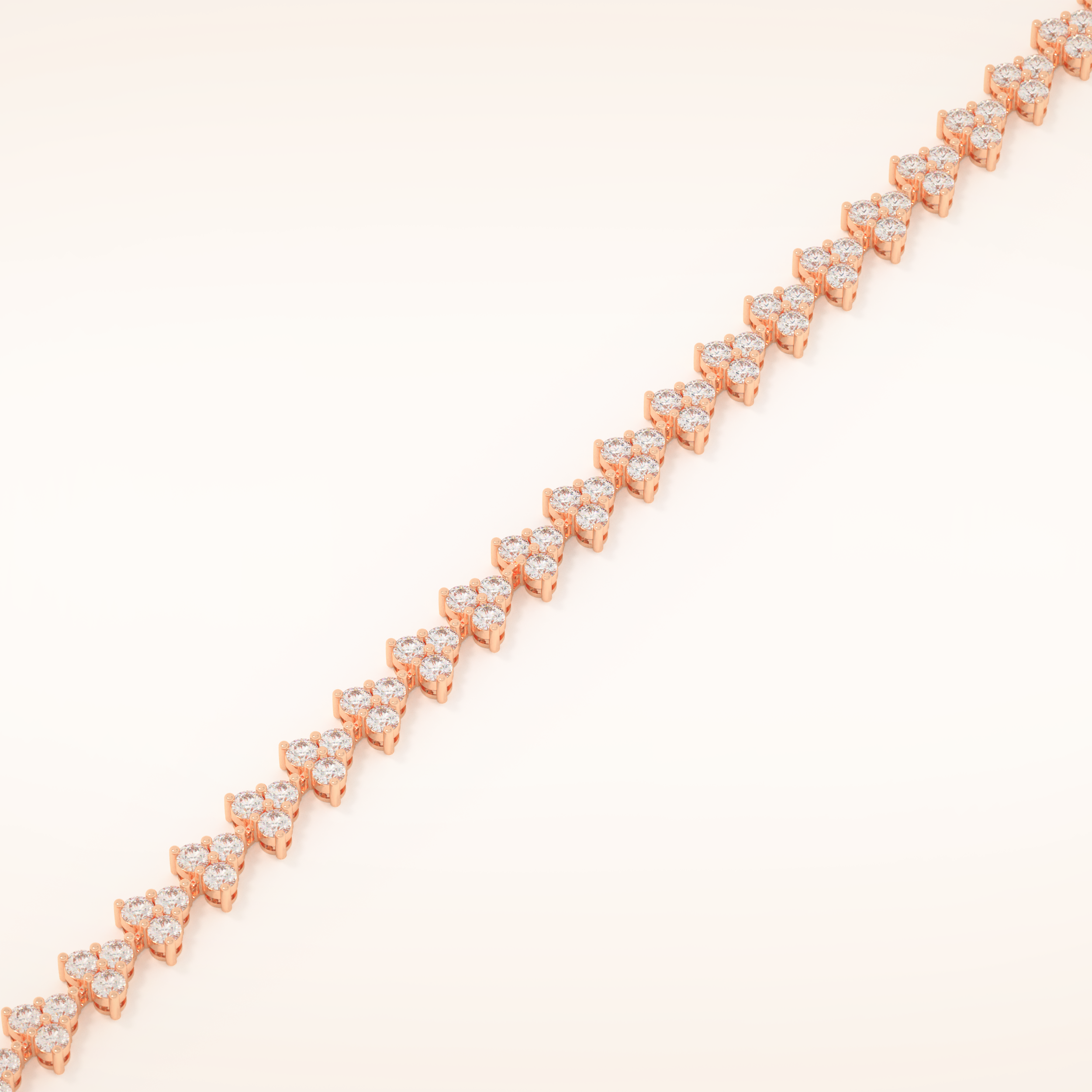 2.69 TCW Round Moissanite Tennis Bracelet