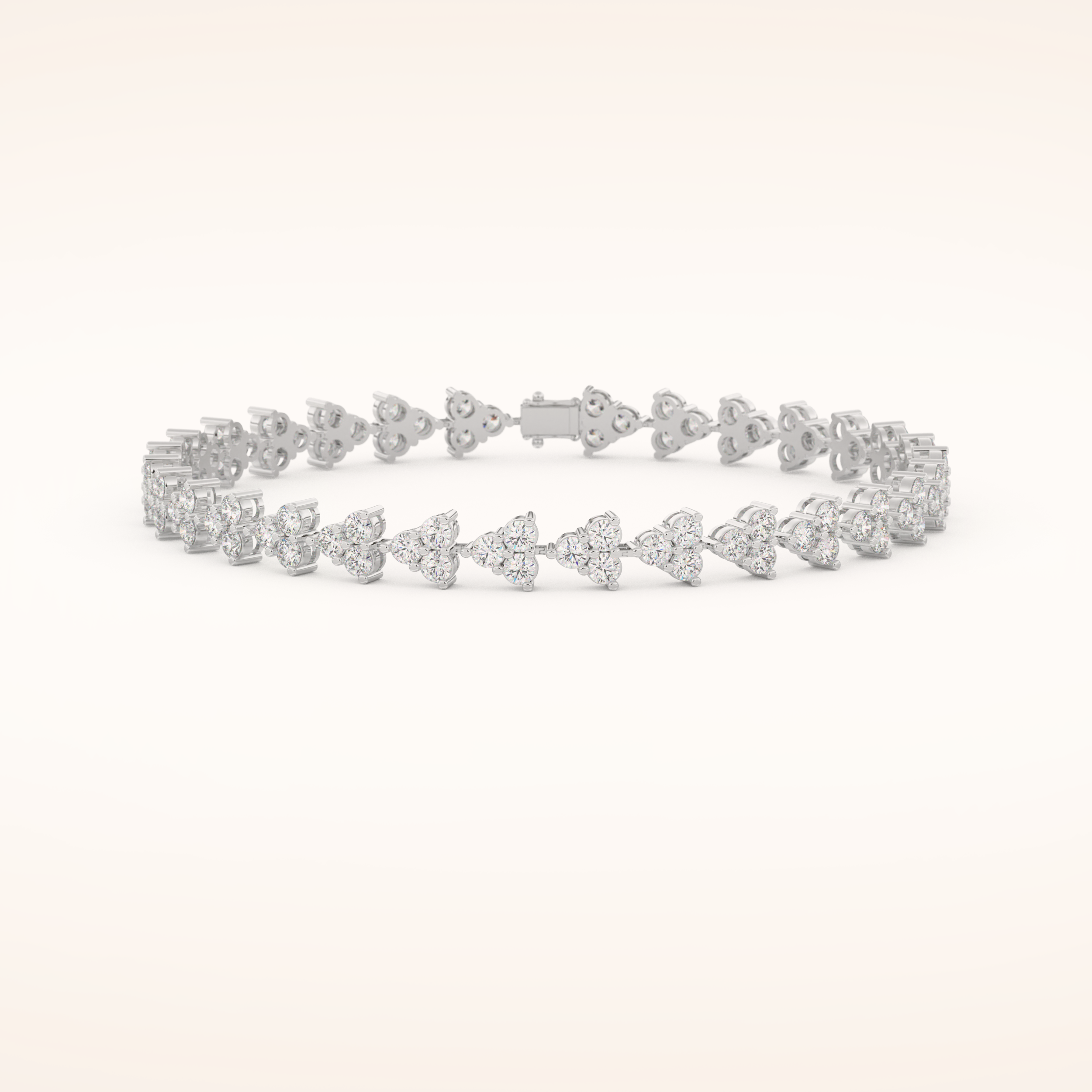 2.69 TCW Round Moissanite Tennis Bracelet