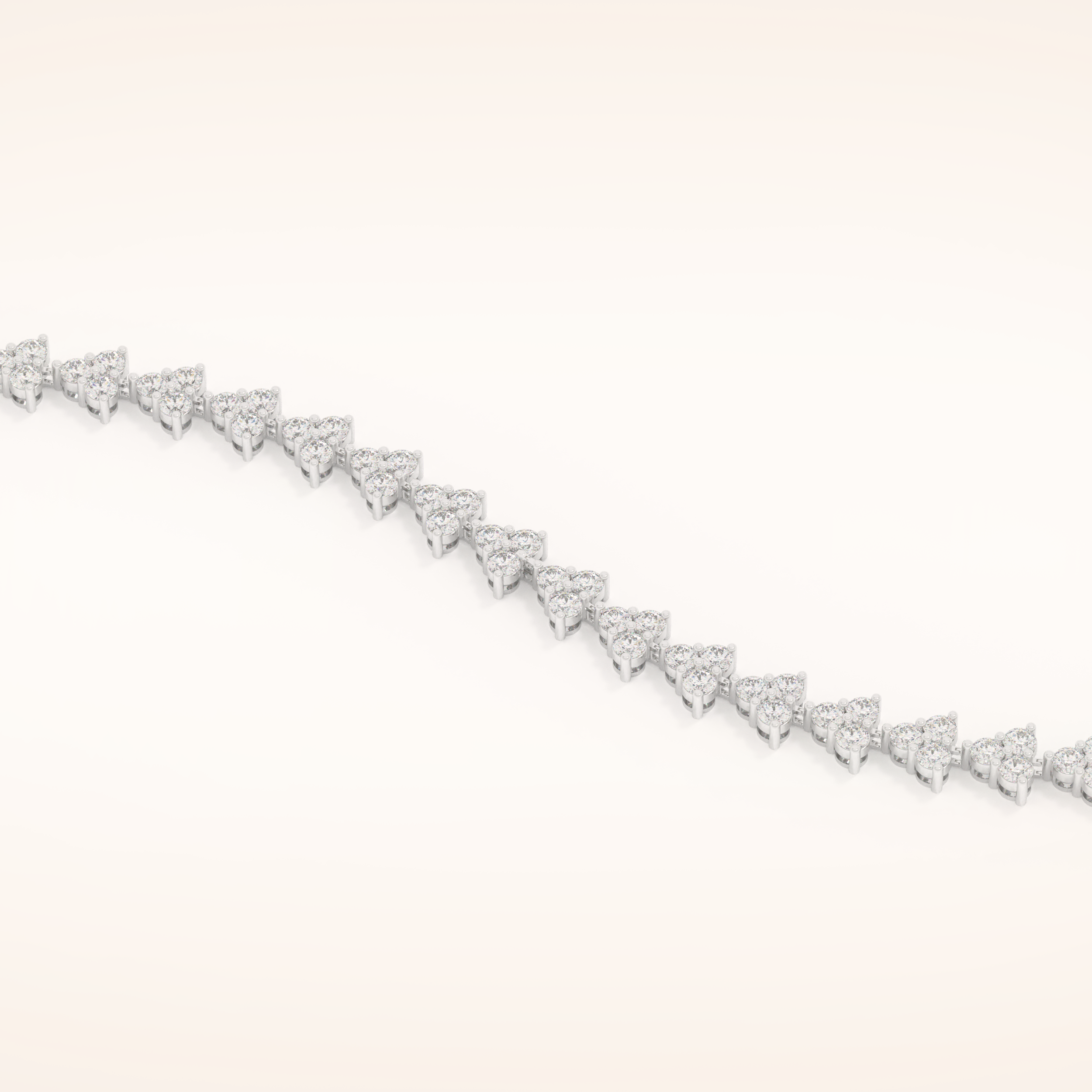 2.69 TCW Round Moissanite Tennis Bracelet