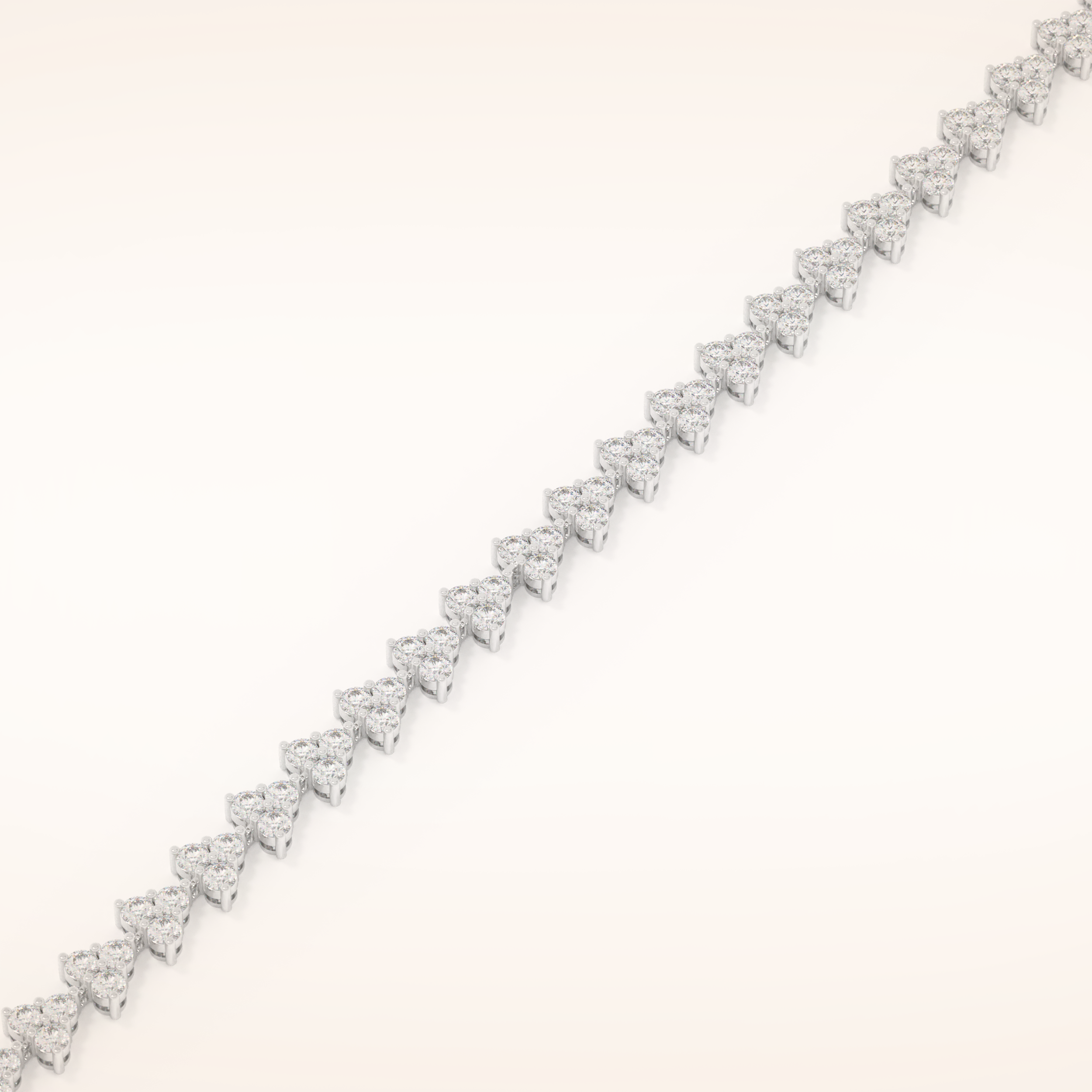 2.69 TCW Round Moissanite Tennis Bracelet