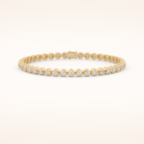 2.41 TCW Round Moissanite Tennis Bracelet