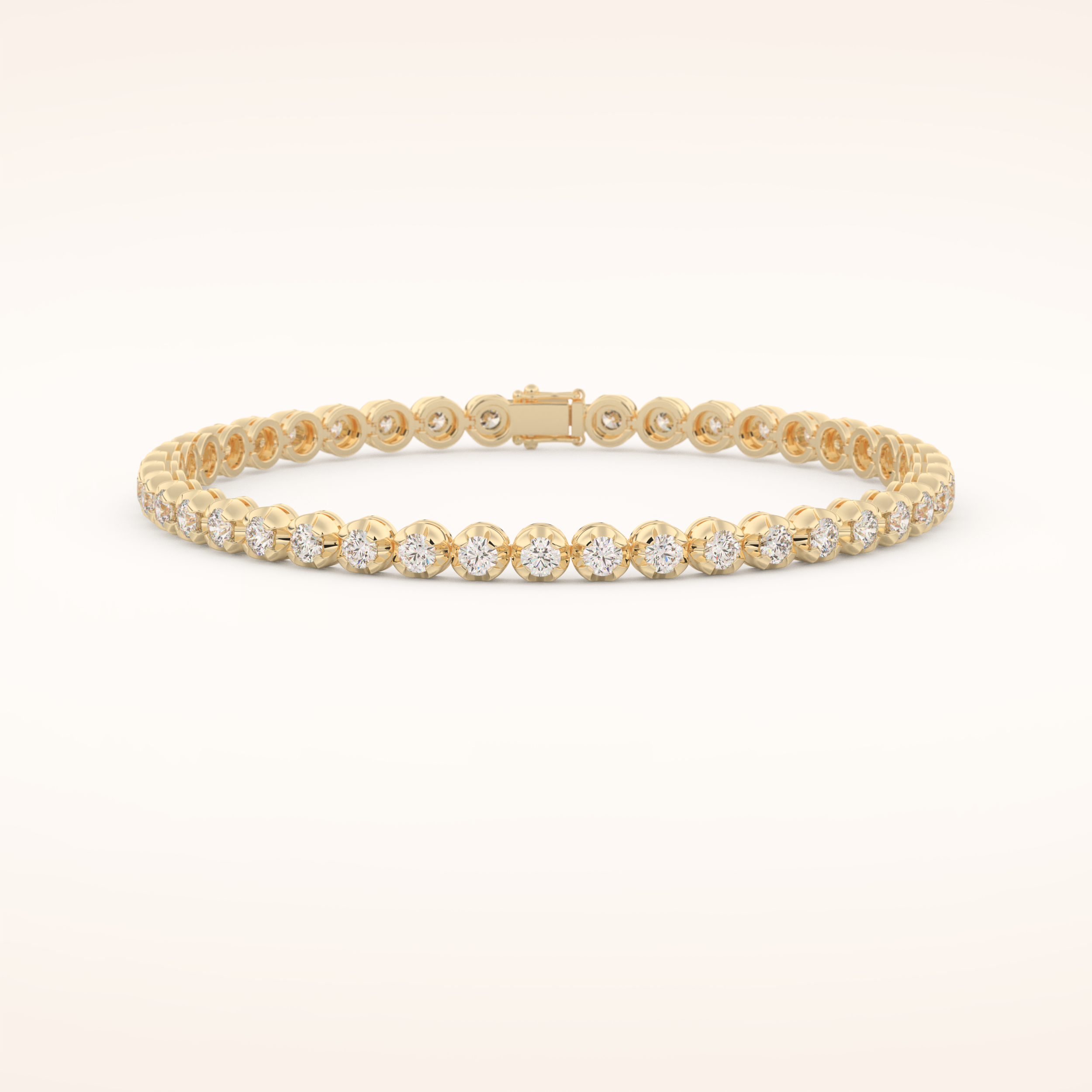 2.41 TCW Round Moissanite Tennis Bracelet