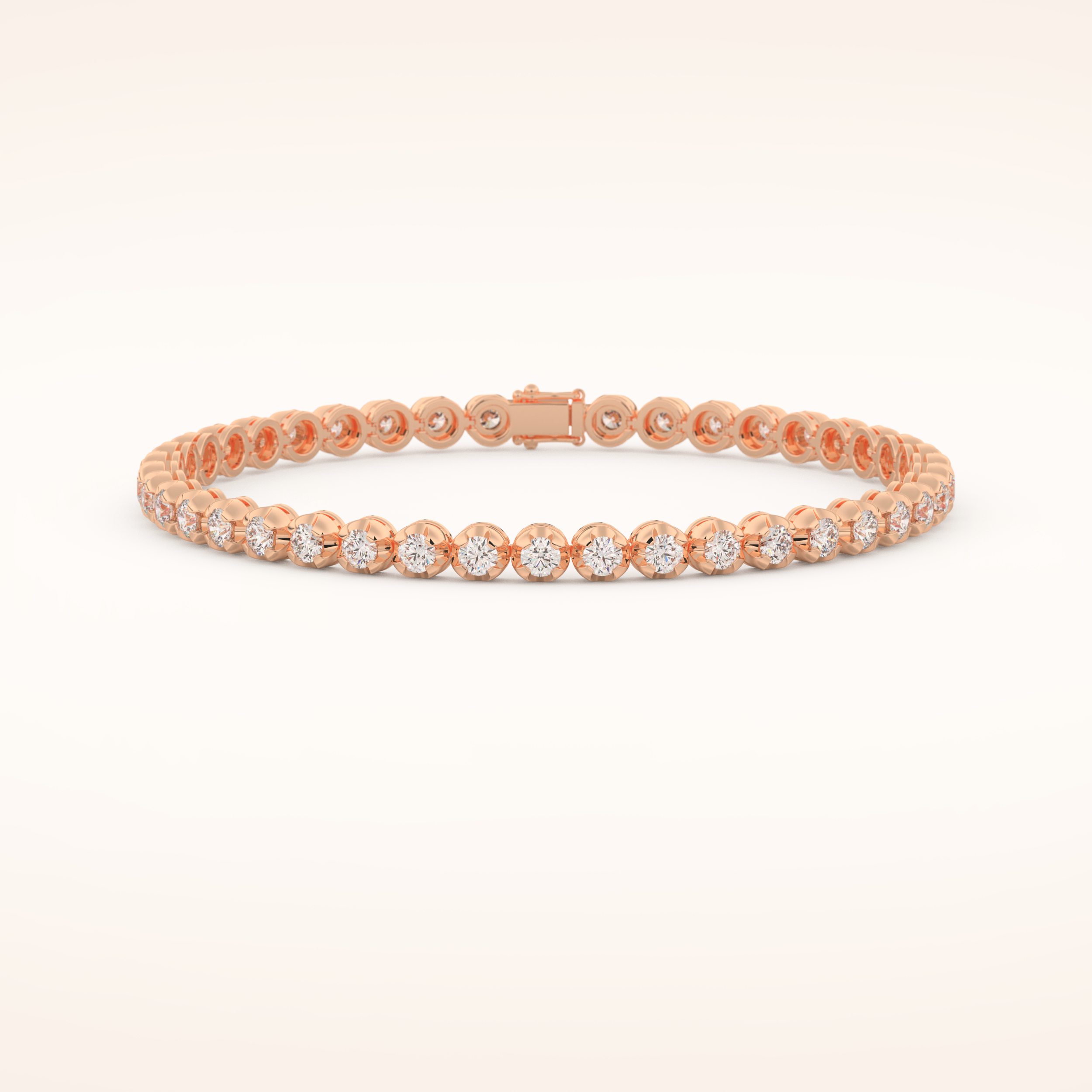2.41 TCW Round Moissanite Tennis Bracelet