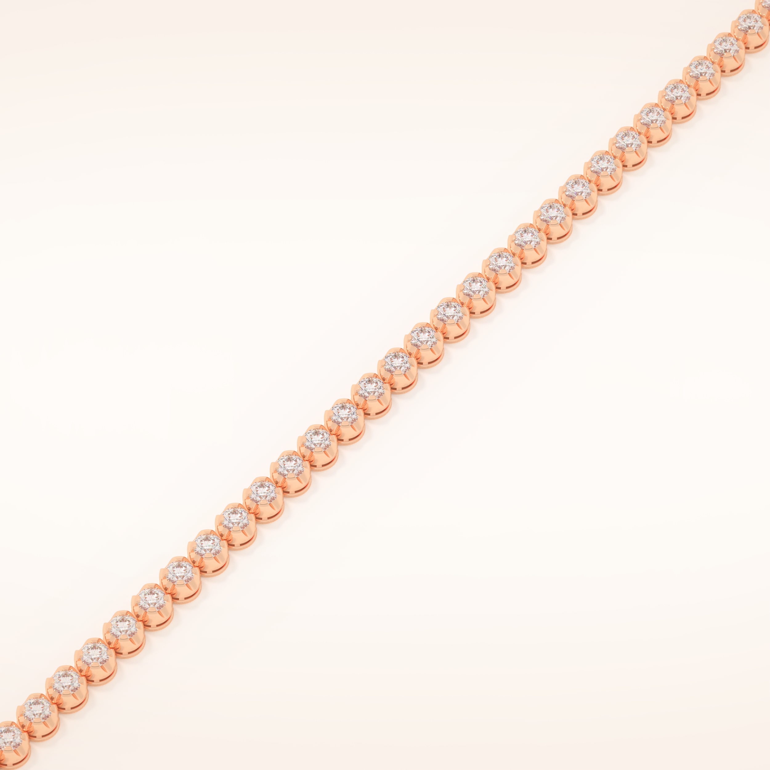 2.41 TCW Round Moissanite Tennis Bracelet
