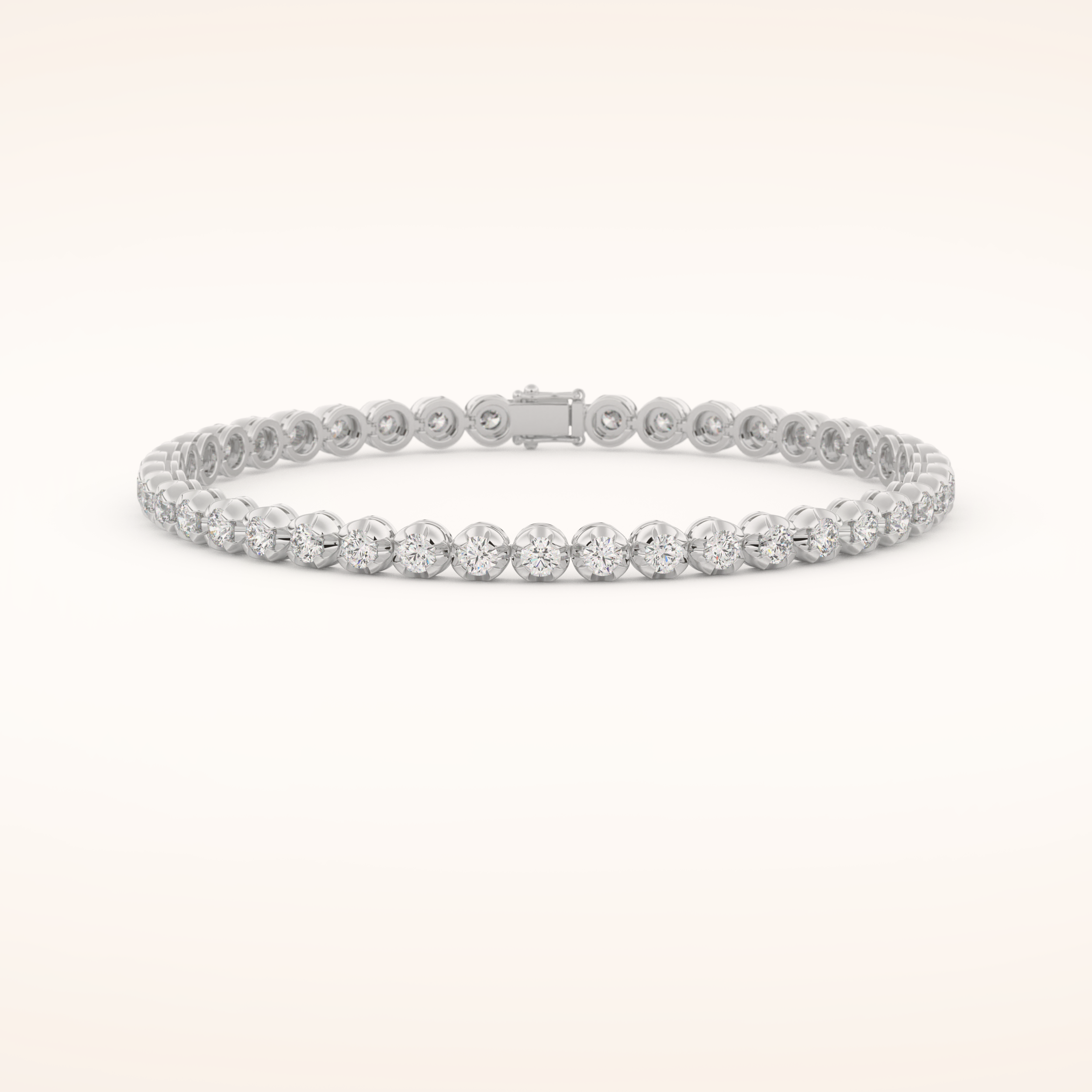 2.41 TCW Round Moissanite Tennis Bracelet