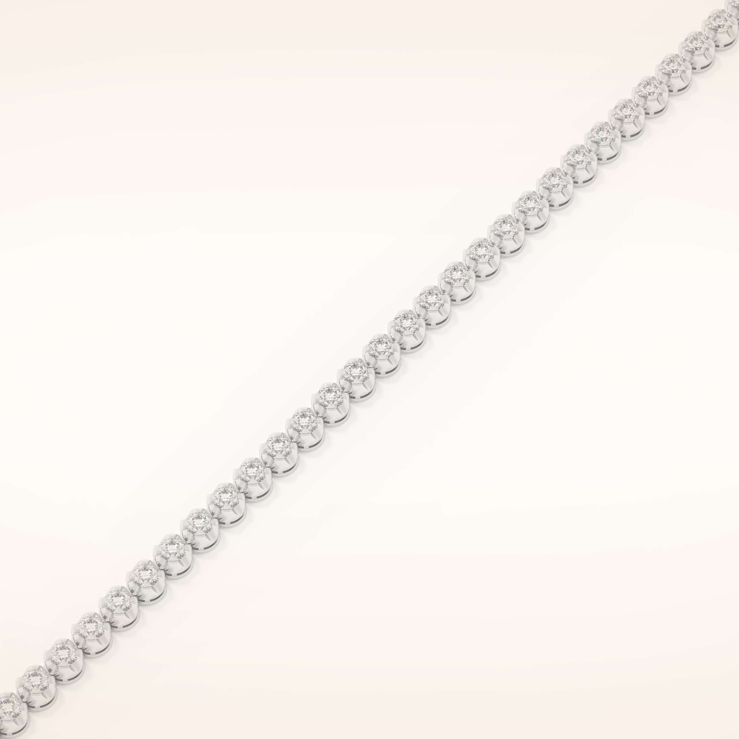 2.41 TCW Round Moissanite Tennis Bracelet