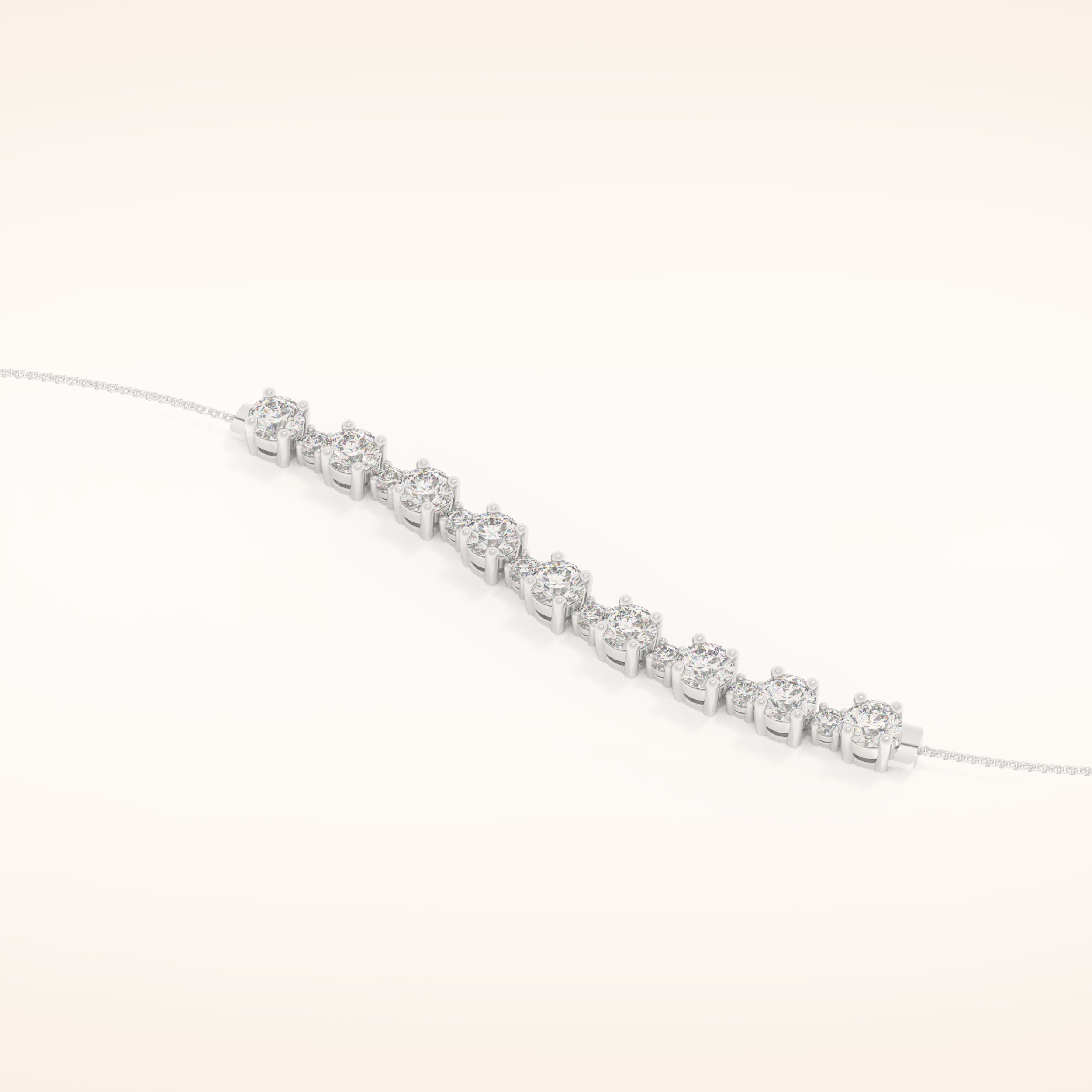 1.69 TCW Round Moissanite Tennis Bracelet
