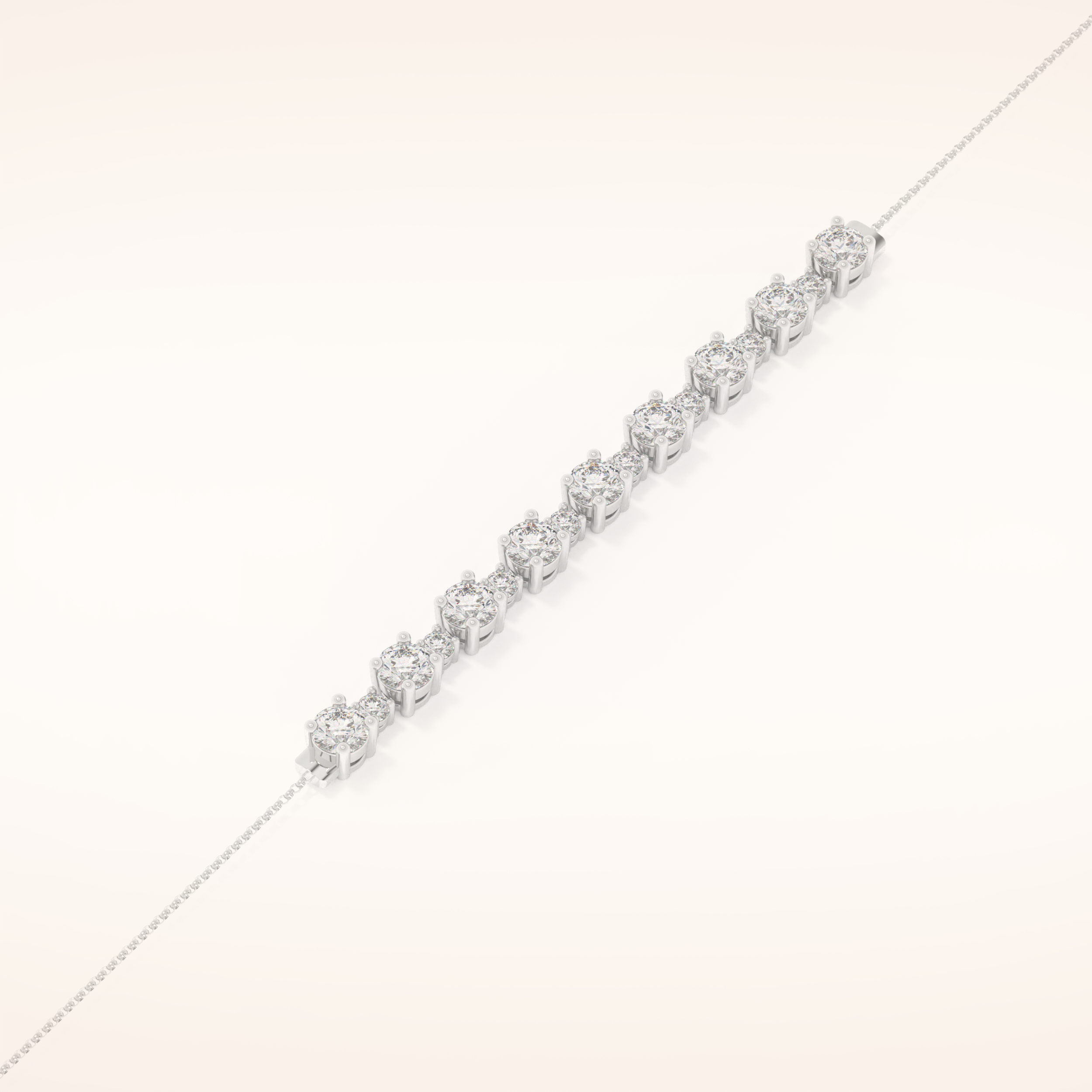 1.69 TCW Round Moissanite Tennis Bracelet