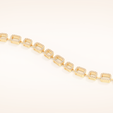 0.8 TCW Round Moissanite Chain Linked Bracelet 5