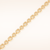 0.8 TCW Round Moissanite Chain Linked Bracelet 6