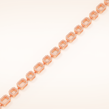0.8 TCW Round Moissanite Chain Linked Bracelet 9