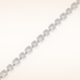 0.8 TCW Round Moissanite Chain Linked Bracelet 3