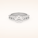 1.29 CT Round Cut Pave Moissanite Bridal Set 1