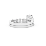 Round Cut Moissanite Bridal Set with Pave Settings– 1.29 CT Center, 0.48 TCW Accents