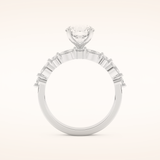 1.29 CT Round Cut Pave Moissanite Bridal Set 5