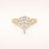 1.22 CT Oval Shaped Cluster Moissanite Bridal Set 7