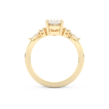 Oval Cut Moissanite Bridal Set with Cluster Settings– 1.22 CT Center, 0.55 TCW Accents 11