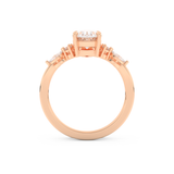 Oval Cut Moissanite Bridal Set with Cluster Settings– 1.22 CT Center, 0.55 TCW Accents 17