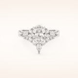 1.22 CT Oval Shaped Cluster Moissanite Bridal Set 1