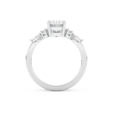 Oval Cut Moissanite Bridal Set with Cluster Settings– 1.22 CT Center, 0.55 TCW Accents 5