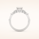 1.22 CT Oval Shaped Cluster Moissanite Bridal Set 5